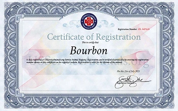 Bourbon's certificate