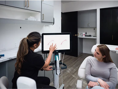 Dentist presenting Invisalign in Roseville, CA